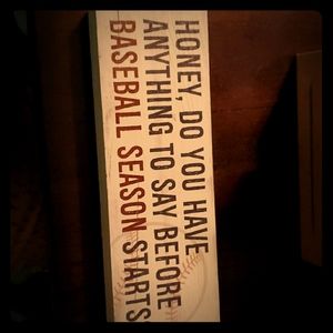 Wood Basebalk Sign